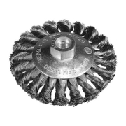 Четка конусовидна за ъглошлайф HiKOKI - Hitachi от стоманена усукана тел  100 мм, 0.5 мм, M14 - product - 132 HTC 031