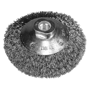 Четка конусовидна за ъглошлайф HiKOKI - Hitachi от стоманена тел  100 мм, 0.3 мм, M14 - product - 132 HTC 274