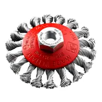 Четка конусовидна за ъглошлайф SIT от стоманена усукана тел  120 мм, 0.5 мм, M14, CZ120