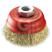 Четка чашковидна за ъглошлайф SIT от стоманена тел с месинг  60 мм, 0.3 мм, M14, TE 60 - product - 132 SIT 329