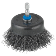 Четка чашковидна за бормашина Wolfcraft от стоманена тел  75 мм, 6.35 мм, 0.3 мм - product - 132 WLF 304