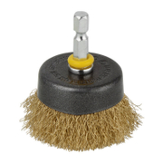 Четка чашковидна за бормашина Wolfcraft от месингова тел  50 мм, 6.35 мм, 0.3 мм - product - 132 WLF 306