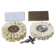 Диск за полиране Wolfcraft памучен комплект с полирпаста и дорник  85 мм - product - 132 WLF 307