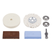 Диск за полиране Wolfcraft памучен комплект с полирпаста и дорник  85 мм - product - 132 WLF 308