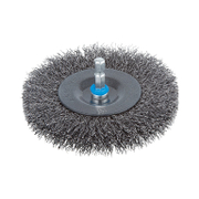 Четка дискова за бормашина Wolfcraft от стоманена тел  100 мм, 10 мм, 6.35 мм, 0.3 мм - product - 132 WLF 302