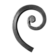Декоративен елемент alWayService от ковано желязо C- образен гладък 12x12 мм, 80x110 мм - product - 133 DKM 038