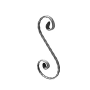 Декоративен елемент alWayService от ковано желязо S-образен  12x6 мм, 100x250 мм - product - 133 HAS 197
