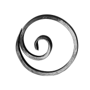 Декоративен елемент Hefest от ковано желязо охлюв гладък 12x6 мм, ф 100 мм - product - 133 HAS 204