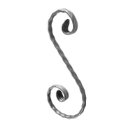 Декоративен елемент alWayService от ковано желязо S-образен  12x6 мм, 120x360 мм - product - 133 HAS 221