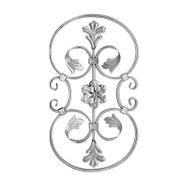 Пано alWayService от ковано желязо декоративно гладко 12x6 мм, 295x532 мм - product - 133 IRD 291