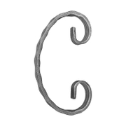 Декоративен елемент alWayService от ковано желязо бъбрек  12x5 мм, 120x75 мм - product - 133 IRD 293