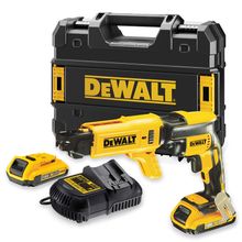 Акумулаторен винтоверт DeWALT с безчетков двигател за сухо строителство   с 2 батерии и зарядно, 18 V, 2 Ah, 30 Nm, 1/4
