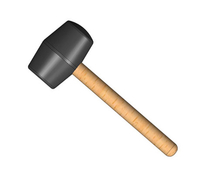 Чук Mario 10 гумен с дървена дръжка 1 кг, черен - product - 134 MRO 049