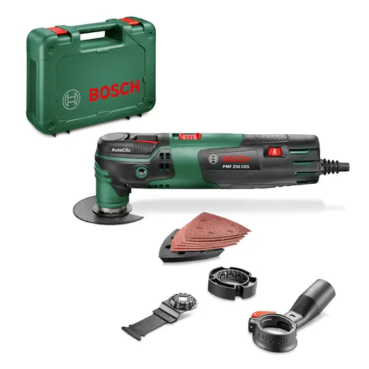 Мултифункционален инструмент Bosch  250 W, 15 000-20 000 вибр./мин, PMF 250 CES