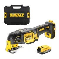 Акумулаторен мултифункционален инструмент DeWALT  с 1 батерия без зарядно, 18 V, 1.7 Ah, 0-20 000 вибр./мин, DCS356E1T