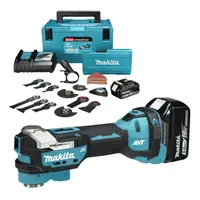 Акумулаторен мултифункционален инструмент Makita  с 2 батерии и зарядно, 18 V, 5 Ah, 10 000-20 000 вибр./мин, DTM52RTJX2