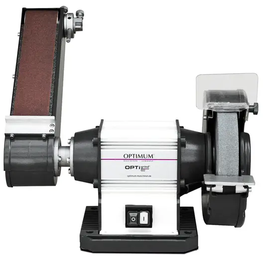 Комбиниран шмиргел Optimum с лентов шлайф  ф 200х30 мм, 600 W, 762х75 мм, 2850 об./мин, OPTIgrind GU 20S - 230 V