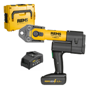 Преса REMS за кримпване на пресфитинги радиална акумулаторна  с 1 батерия и зарядно, 21.6 V, 2.5 Ah Akku-Press 22V ACC - promo-pack - 138449