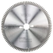 Диск циркулярен за рязане DeWALT на дърво фино напречно надлъжно с HM пластини   250 мм, 30 мм, 3 мм, 96 z Extreme - promo-pack - 139072