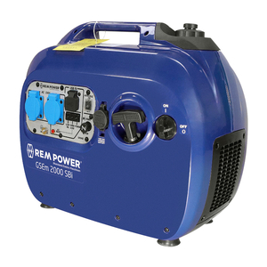 Генератор за ток REM Power бензинов монофазен инверторен обезшумен 2000 W, 3.5 к.с., 7.8 A, 230 V GSEm 2000 SBI