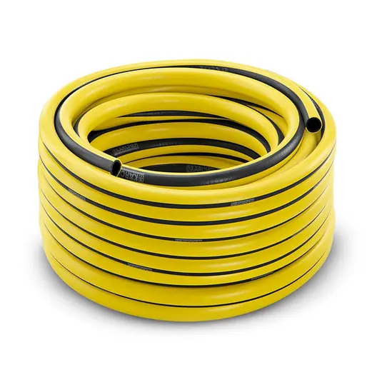Градински маркуч за поливане Karcher PVC 3-слоен армиран  12.7 мм, 24 bar, 20 м, жълт, PrimoFlex