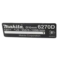 Етикет Makita за винтоверт  6270DWAE, 6270DWAET2, 6270DWALE