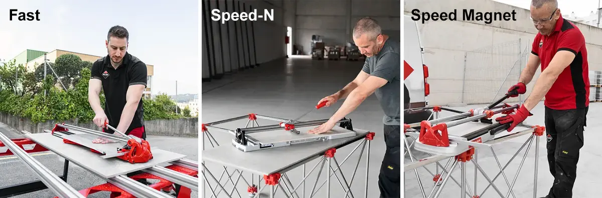 Ръчни машини за рязане на плочки RUBI серии Fast, Speed-N и Speed Magnet