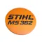 Табелка STIHL за верижен трион  MS 362, MS 362-RVWZ, MS 362-RZ, MS 362-VW, MS 362-VWZ