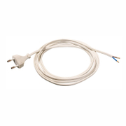 Кабел as - Schwabe захранващ за електроинструменти 2x0.75 кв.мм, 1.5 м, H03VVH2-F, бял - product - UNI6000004