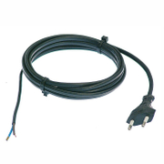 Кабел as - Schwabe захранващ за електроинструменти 2x0.75 кв.мм, 3, м, H03VVH2-F, черен - product - UNI6000007